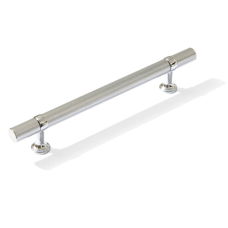 Polished Chrome Knurled "Contemporary" Glass Shower Door Handles - Forge Hardware Studio