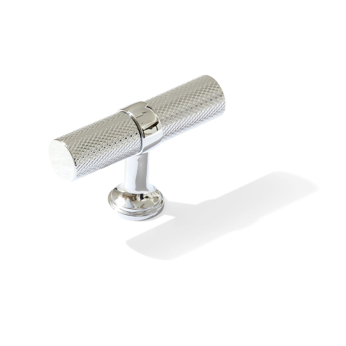 Knurled T-Bar "Contemporary" Polished Chrome Knobs and Pulls - Forge Hardware Studio