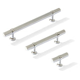 Knurled T-Bar "Contemporary" Polished Chrome Knobs and Pulls - Forge Hardware Studio