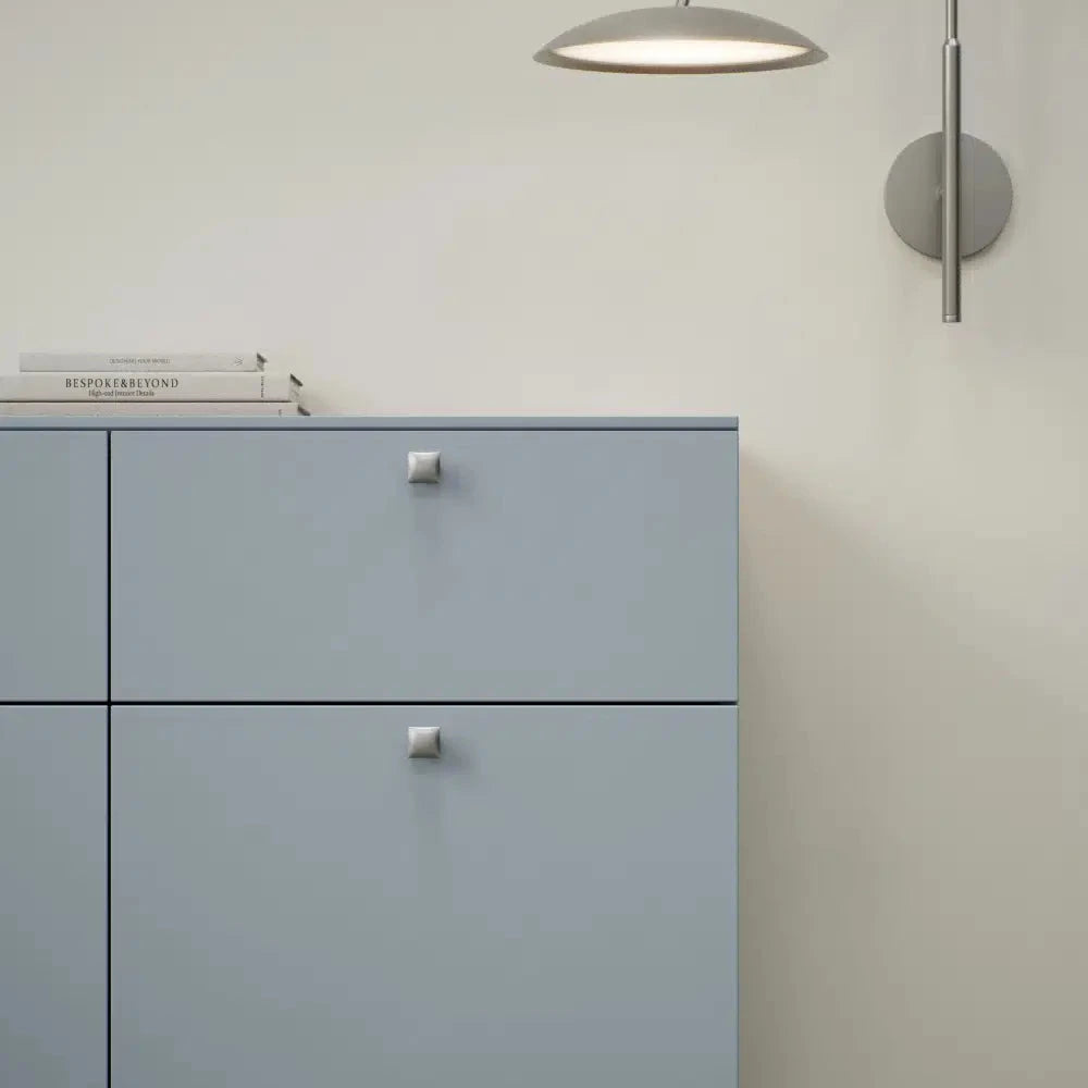Satin Steel "Flow" T-Bar Cabinet Knob and Drawer Pull - Forge Hardware Studio