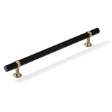 Smooth T-Bar "Contemporary" Champagne Bronze and Matte Black Knobs and Pulls - Forge Hardware Studio
