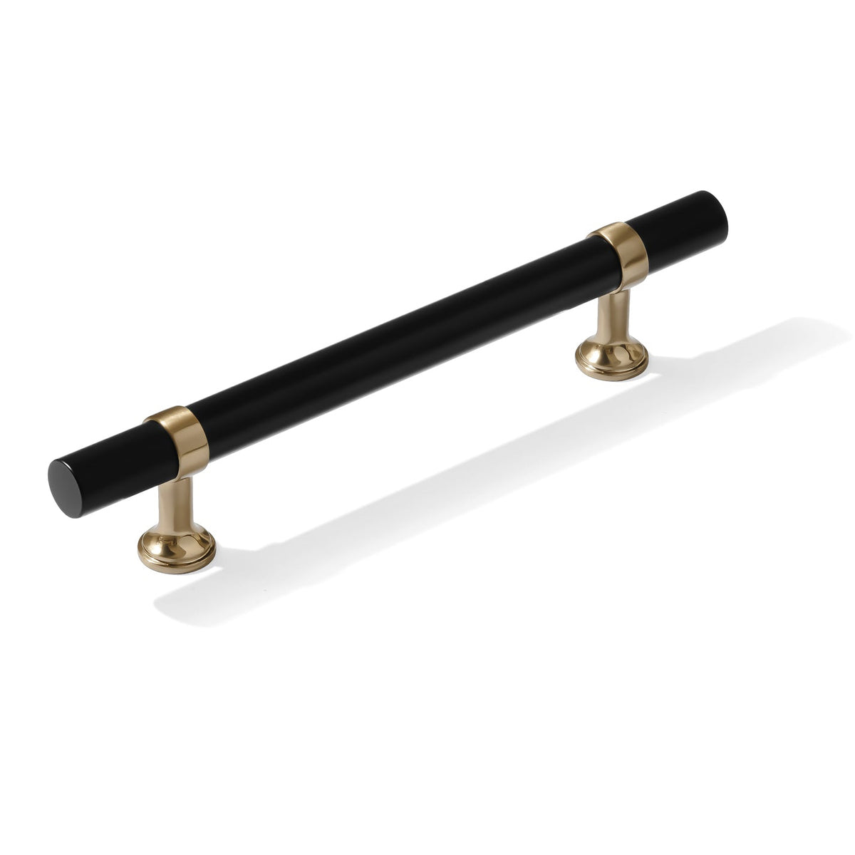 Smooth T-Bar "Contemporary" Champagne Bronze and Matte Black Knobs and Pulls - Forge Hardware Studio