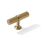 Knurled T-Bar "Contemporary" Champagne Bronze Knobs and Pulls - Forge Hardware Studio