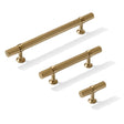 Knurled T-Bar "Contemporary" Champagne Bronze Knobs and Pulls - Forge Hardware Studio