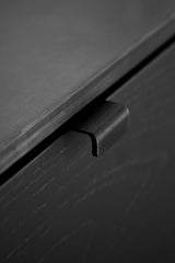 Edge Brushed Matt Black "Artisan" Drawer Pulls - Euro • Knobs