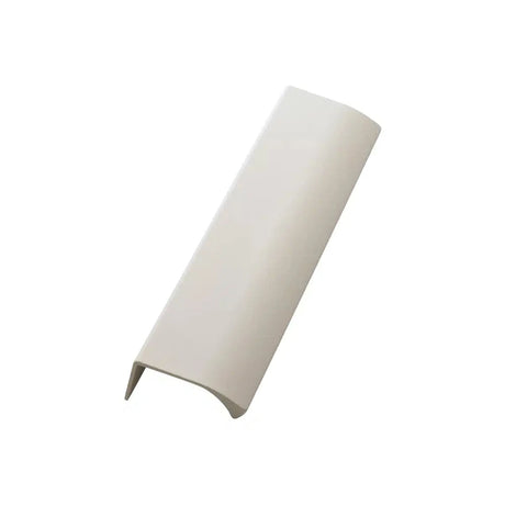 White Textured "Edge Straight" Tab Drawer Pulls - Forge Hardware Studio