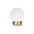 Round Lew's Hardware Nickel and Frosted Glass Cabinet Knob - Forge Hardware Studio