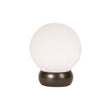 Round Lew's Hardware Oil Rubbed Bronze and Frosted Glass Cabinet Knob - Forge Hardware Studio