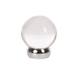 Round Lew's Hardware Chrome and Glass Cabinet Knob - Forge Hardware Studio