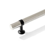 Knurled T-Bar "Contemporary" Matte Black and Polished Nickel Knobs and Pulls - Forge Hardware Studio