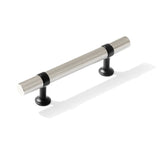 Knurled T-Bar "Contemporary" Matte Black and Polished Nickel Knobs and Pulls - Forge Hardware Studio
