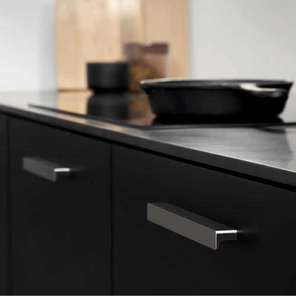 Satin Steel "Elan" Knob and Drawer Pulls - Forge Hardware Studio