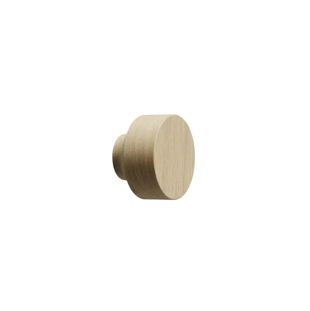 Round Wood "Row" White Oak Cabinet Knob - Forge Hardware Studio