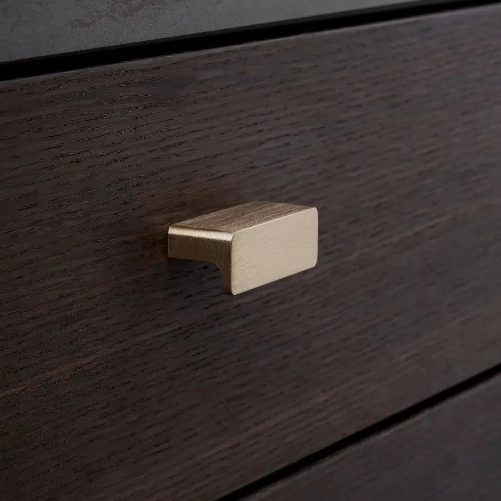 Brushed Brass "Elan" Knob and Drawer Pulls - Forge Hardware Studio