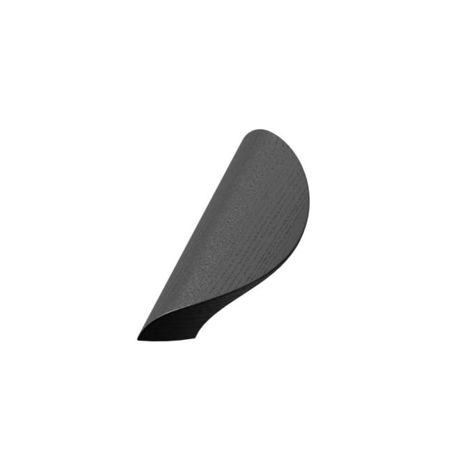 Lacquered Black Wood "Archive" Tab Drawer Pulls - Forge Hardware Studio