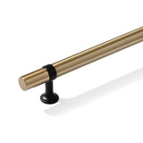 Smooth T-Bar "Contemporary" Matte Black and Champagne Bronze Knobs and Pulls - Forge Hardware Studio