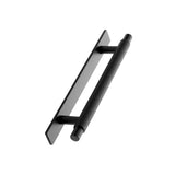 Knurled Backplate "Manor" Matte Black Cabinet Knobs and Drawer Pulls - Forge Hardware Studio