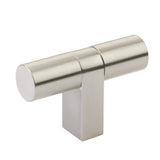 Smooth T-Bar Satin Nickel Cabinet Knobs and Drawer Pulls - Forge Hardware Studio