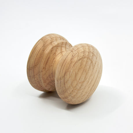 Round Oak Cabinet Knob "Pinecrest" Wood Knob - Forge Hardware Studio
