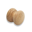 Round Oak Cabinet Knob "Pinecrest" Wood Knob - Forge Hardware Studio