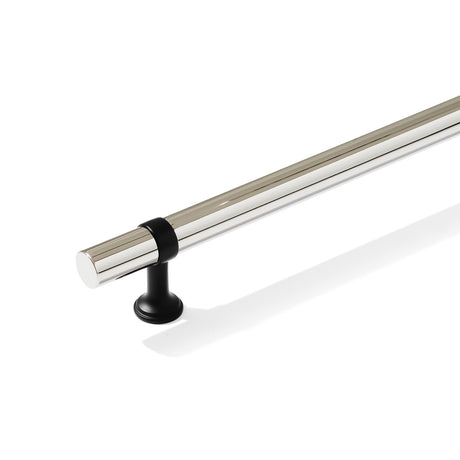 Matte Black and Polished Nickel Smooth "Contemporary" Glass Shower Door Handles - Forge Hardware Studio