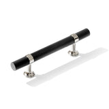 Knurled T-Bar "Contemporary" Polished Nickel and Matte Black Knobs and Pulls - Forge Hardware Studio