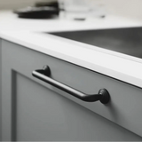 Matte Black "Motion" Knob and Drawer Pull - Forge Hardware Studio