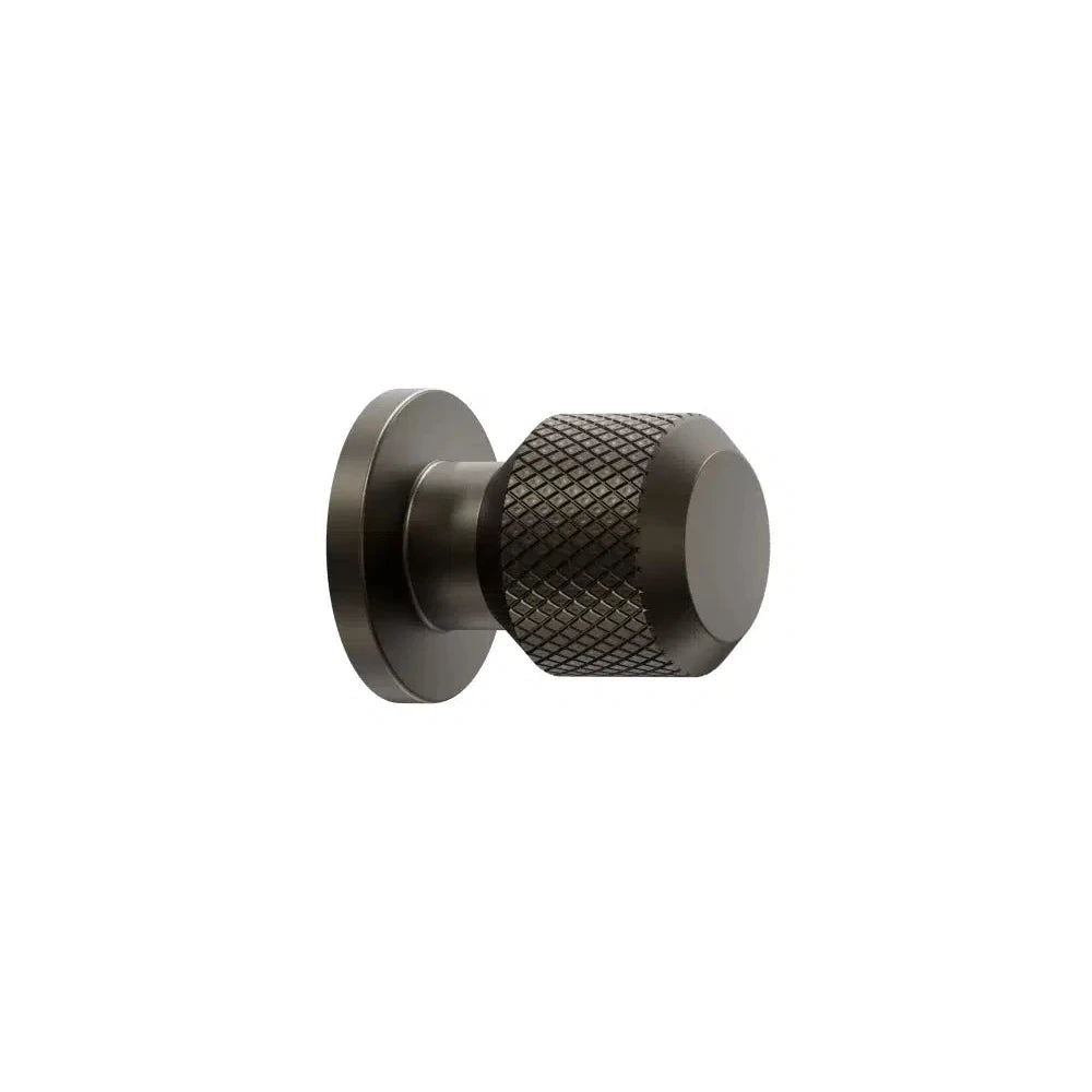 Matte Bronze "Manor" Knurled Cabinet Knobs and Drawer Pulls - Forge Hardware Studio