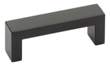 Modern Rectangular Wide Cabinet Knobs and Drawer Pulls in Matte Black - Forge Hardware Studio
