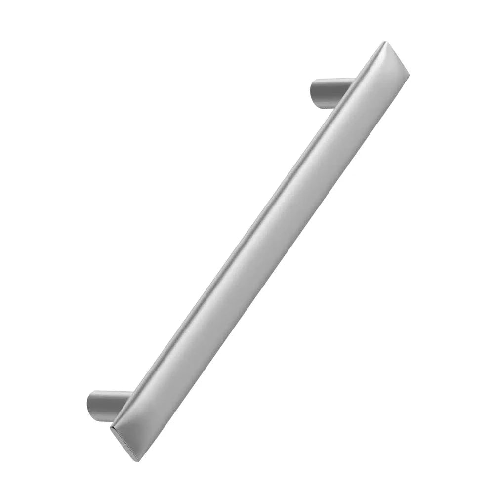 Satin Steel "Flow" T-Bar Cabinet Knob and Drawer Pull - Forge Hardware Studio