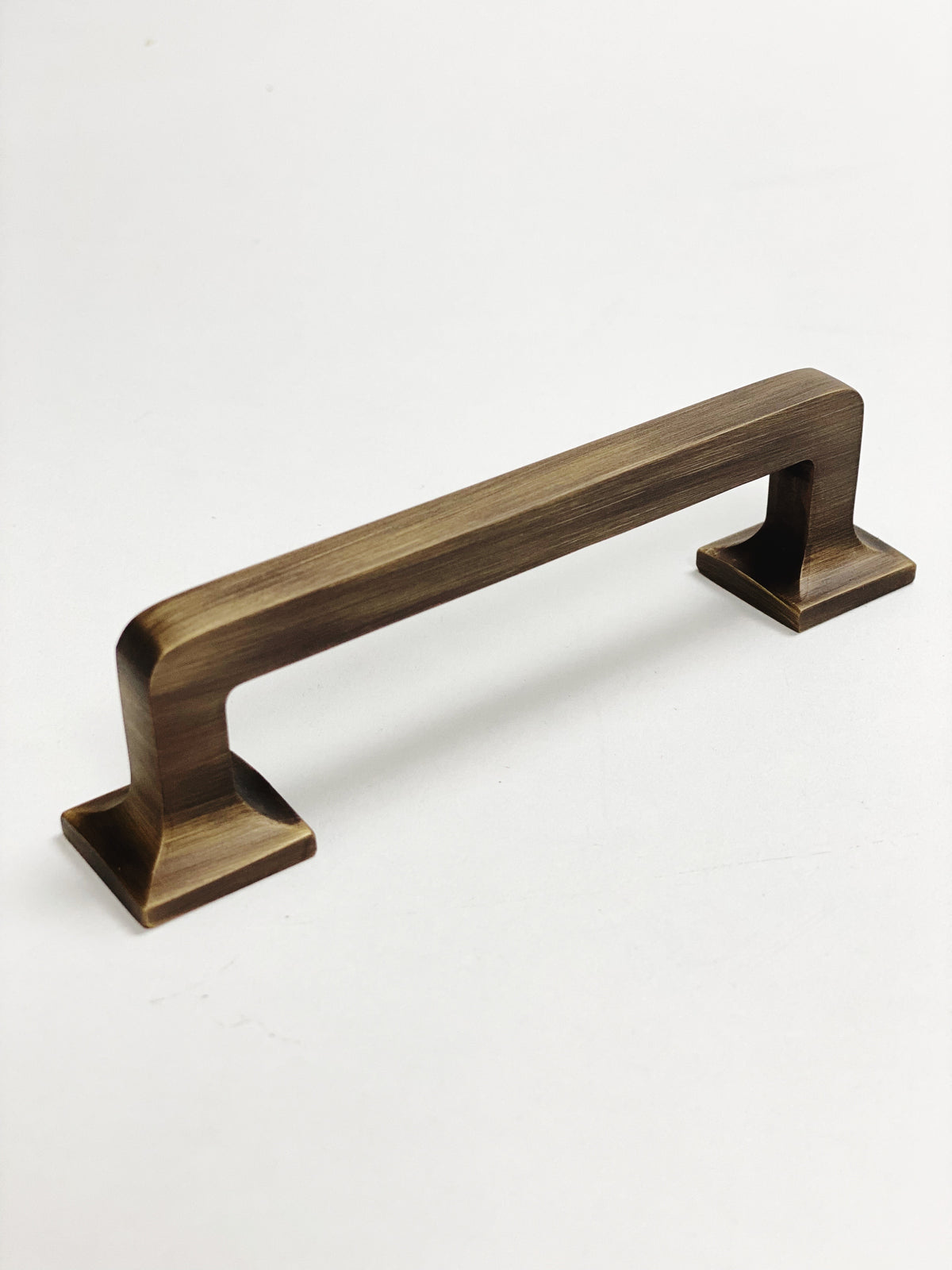 Eloise Antique Brass Mission Style Drawer Pull - Forge Hardware Studio
