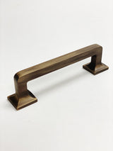 Eloise Antique Brass Mission Style Drawer Pull - Forge Hardware Studio