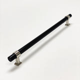 Black Lucite Polished Nickel "Nash" Drawer Pulls and Cabinet Knobs - Forge Hardware Studio
