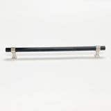 Black Lucite Polished Nickel "Nash" Drawer Pulls and Cabinet Knobs - Forge Hardware Studio