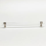 Lucite Polished Nickel "Bank" Drawer Pulls and Cabinet Knobs - Forge Hardware Studio