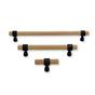 Wood and Black "Bank" Drawer Pulls and Cabinet Knobs - Forge Hardware Studio