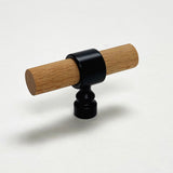 Wood and Black "Bank" Drawer Pulls and Cabinet Knobs - Forge Hardware Studio