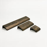 Antique Brass "Edge" Tab Finger Drawer Pulls - Forge Hardware Studio