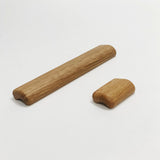 Lacquered Oak "Glove" Wood Drawer Handles - Forge Hardware Studio