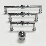 Polished Chrome “Kira” Cabinet Ball Knob and Drawer Pulls - Forge Hardware Studio