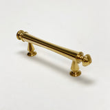 Unlacquered Brass "Emmeline" Cabinet Knobs and Drawer Pull - Forge Hardware Studio