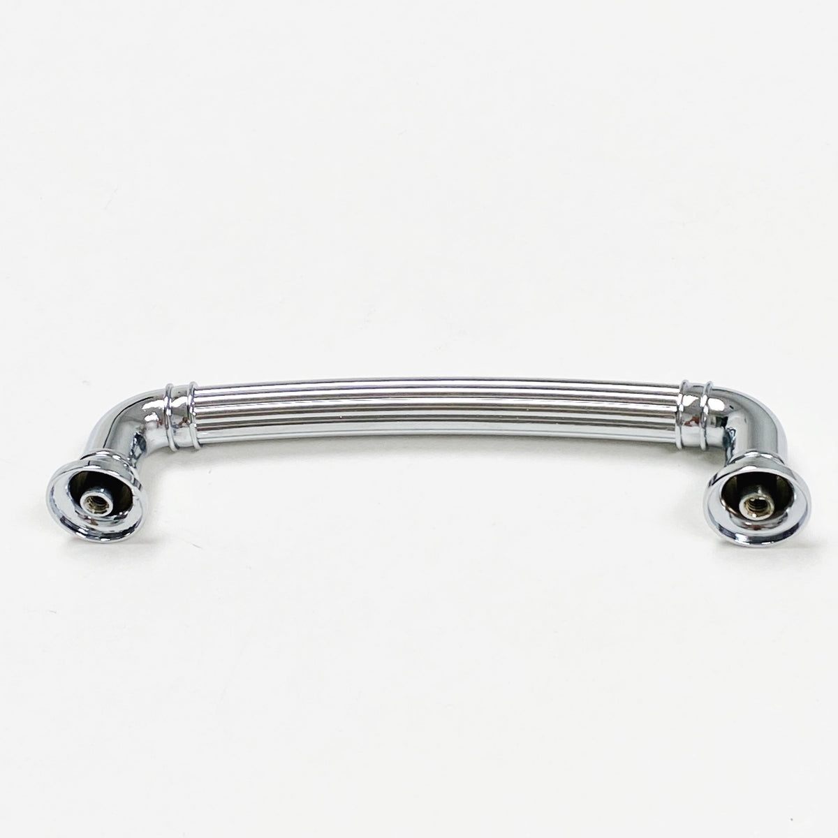 Polished Chrome "Ridge" Round Cabinet Knob and Drawer Pulls - Forge Hardware Studio