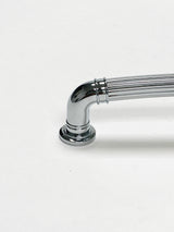 Polished Chrome "Ridge" Round Cabinet Knob and Drawer Pulls - Forge Hardware Studio