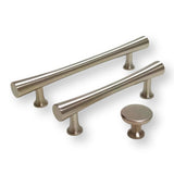 Brushed Nickel Cabinet Hardware "Collin" Drawer Pulls and Cabinet Knobs - Forge Hardware Studio