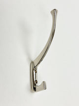 Polished Nickel "Zen" Wall Coat and Hat Hook - Forge Hardware Studio