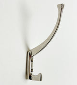 Polished Nickel "Zen" Wall Coat and Hat Hook - Forge Hardware Studio