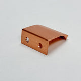 Tab Brushed Copper "Edge" Finger Drawer Pulls - Forge Hardware Studio