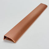 Tab Brushed Copper "Edge" Finger Drawer Pulls - Forge Hardware Studio