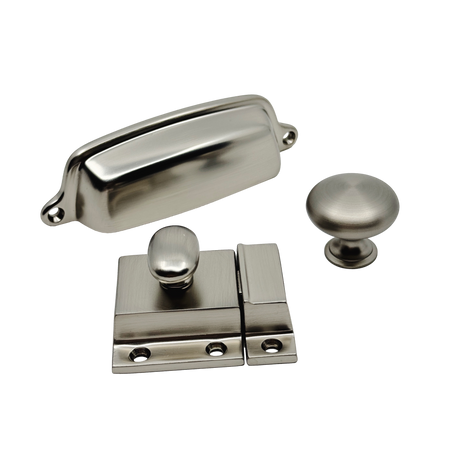 Brushed Nickel "Eloise" Cabinet Hardware - Forge Hardware Studio