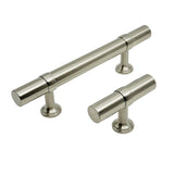 Smooth T-Bar "Contemporary" Satin Nickel Knobs and Pulls - Forge Hardware Studio
